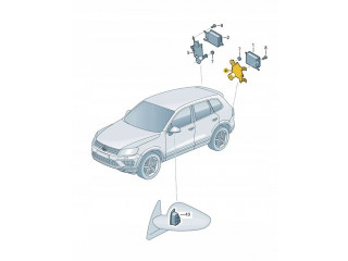 Крепеж  блока управления смены полосы vw touareg 7p левая  7P6907455A 7P6907455A Volkswagen  