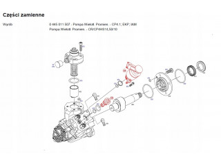 1462c15999, комплект oringów i śrub pomp cp4