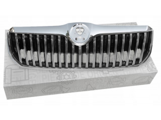 Решетка ZDERZAKA GRILL SKODA SUPERB 2 II 08- ХРОМ QP    100-002-052, 100002052     