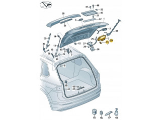 ZAMEK ЗАСЛОНКИ BAGAŻNIKA VW PASSAT B8 ARTEON TOUAREG  5TA827505C, 3G0827505C 5TA827505D  Volkswagen   