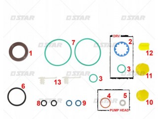 Комплект прокладок для насосов cr cp4  2,0 tdi 