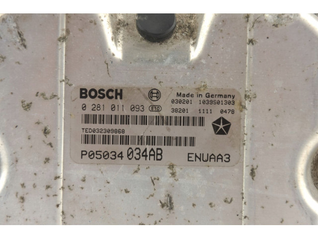 Řídící jednotka  P05034034AB, 0281011093  Bosch  