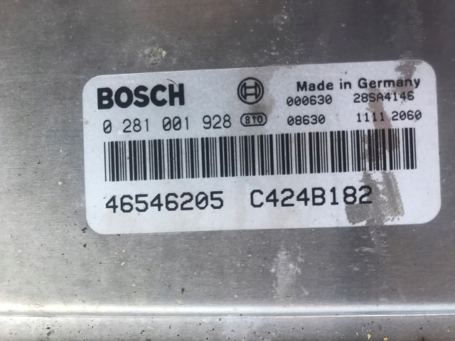 0281001928  блок управления zesta brava alfa 1,9 jtd  0281001928, 46546205 46546205 Bosch 