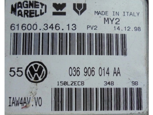 Vw golf iv 1.4 16v блок управления двигателем 036906014aa  036906014AA, 1AW4AV.V0  Magneti Marelli 