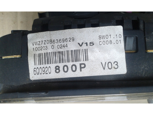 Přístrojová deska  Volkswagen     6Q0920800P, 03D906023C 