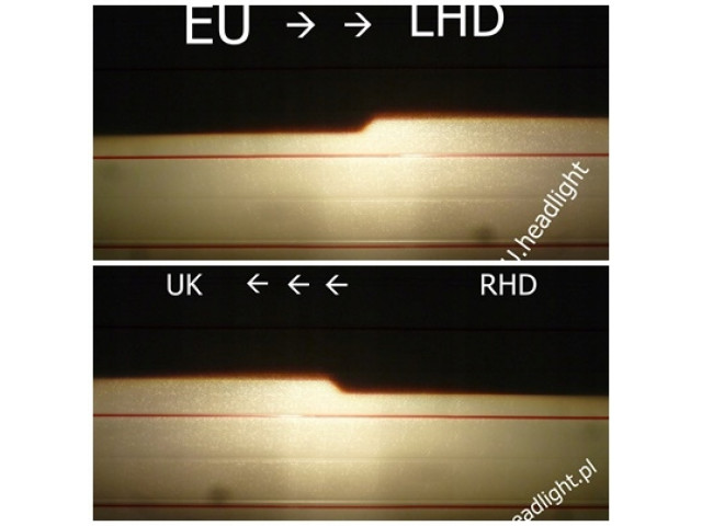 Przeróbka adaptacja lamp przednich gb  usa eu lewe + prawe 