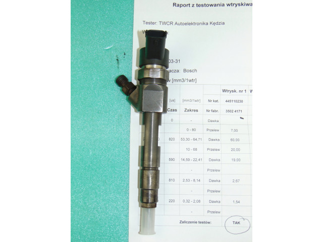 Vstřikovač  0445110230, 8200389369 0445110230 Bosch      Diesel