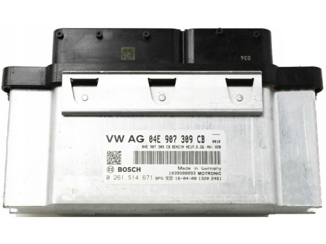 Блок управления ecu vw polo 1.0 04e907309cb 0261s14671  04E907309CB,   Bosch 