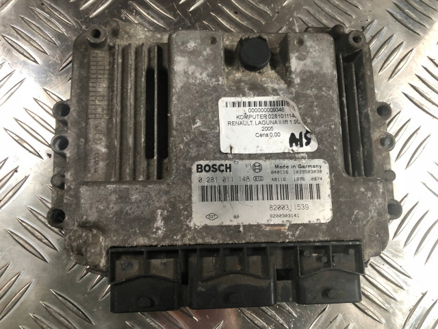 Блок управления двигателем renault laguna ii  1.9dci  8200311539, 0281011148  Bosch 