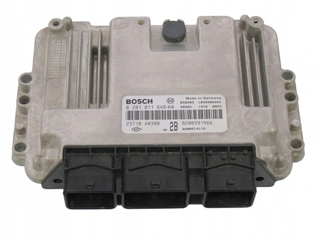 Ecu nissan primera 1.9 dci 8200391966 0281011648  8200391966, 8200514116  Bosch 