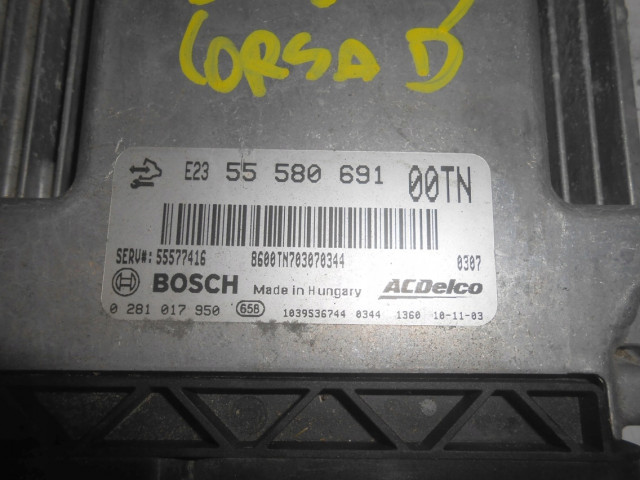 Opel corsa d 10r 1,3 cdti блок управления 55580691 00tn  55580691, 0281017950  Bosch 