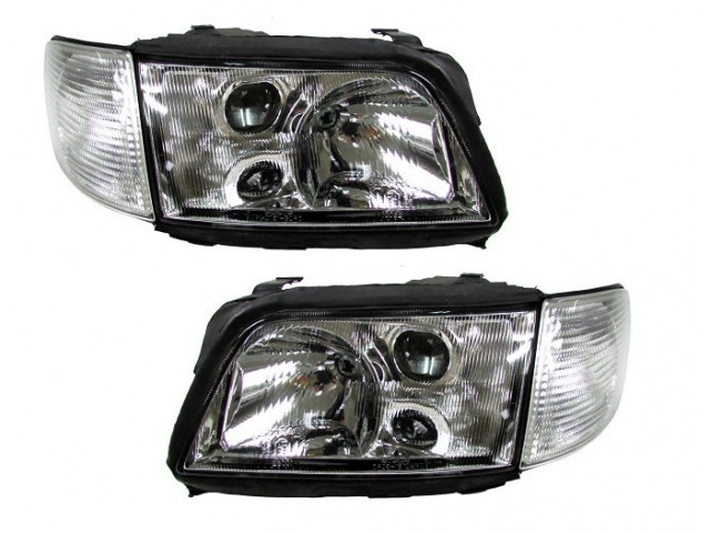 Reflektor lampa l audi a6 c4 2*h1 h3. elektryczny. левая + правая 