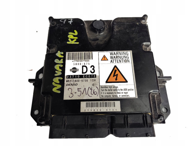 Ecu nissan navara 23710ec07e mb275800-6756 dopiszę  23710EC07E,     