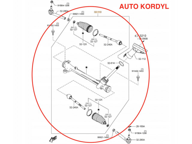 Рулевая рейка  Przekładnia  kierowniczy mazda cx-30 2019- oe       