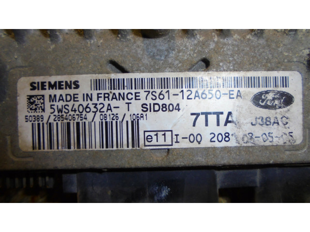 Блок управления двигателем ford 1.4 tdci 7s61-12a650-ea  5WS40632A-T,   Siemens 