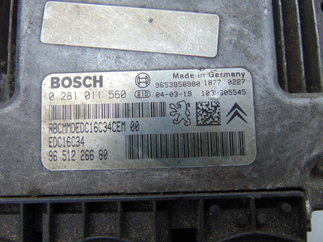 Блок управления 0281011560 9651226680 peugeot citroen 1.6  0281011560,   Bosch 