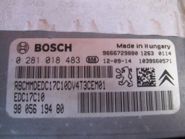 Peugeot 206+ 1.4hdi блок управления 0281018483 9805619480  9805619480,   Bosch 