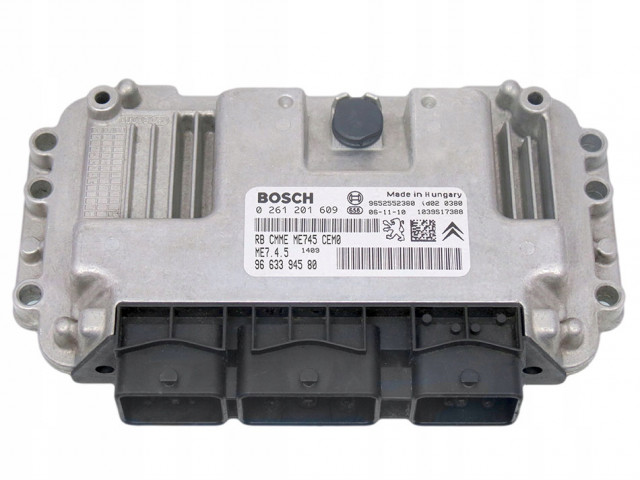 Блок управления ecu citroen c4 1.6 9663394580 0261201609  9663394580,   Bosch 