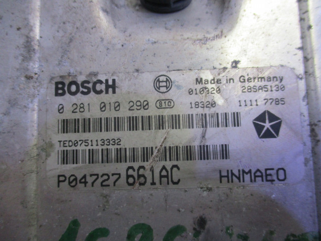 Chrysler voyager iv 2.5 crd комплект immobilizera  0281010290, P04727661AC  Bosch 