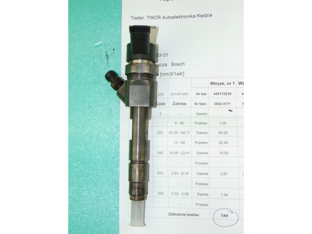 Vstřikovač  0445110230, 8200389369 0445110230 Bosch      Diesel