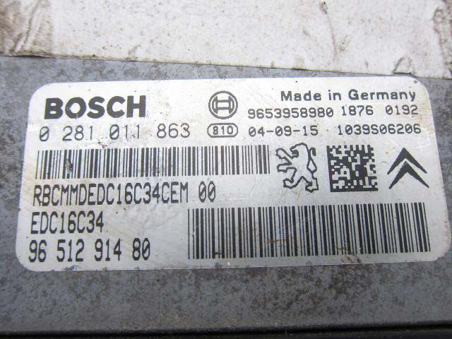 Блок управления 0281011863 9651291480 citroen peugeot  0281011863,   Bosch 