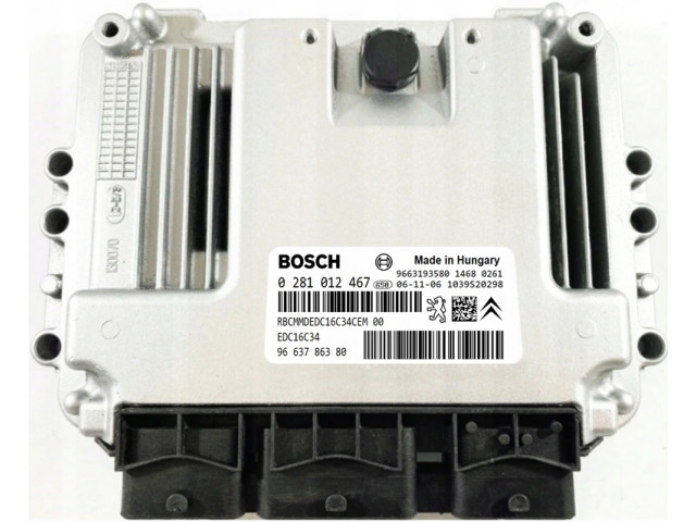 Ecu peugeot 207 0281012467 9663786380 иммобилайзер off  0281012467,   Bosch 