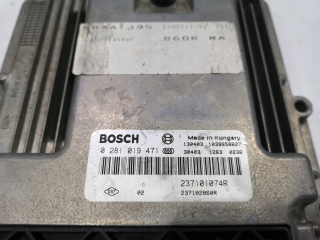 Блок управления ecu renault scenic iii3 1.6dci 0281019471  237101074R, 237102860R  Bosch 