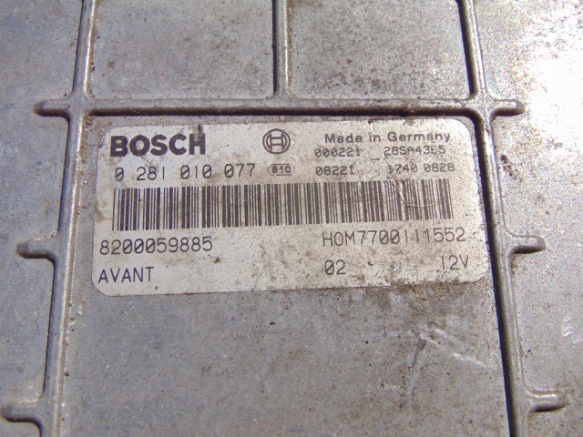 Блок управления 0281010077 8200059885 7700111552 renault  0281010077,   Bosch 