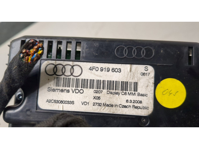 Дисплей бортового компьютера  Audi A6 (C6) 2005-2011 4F0919603         