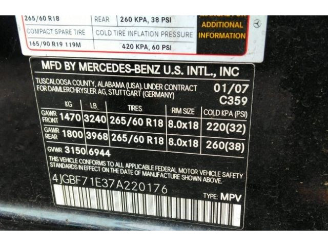 Стойка амортизатора  Mercedes GL X164 2006-2012 A1643200631, A1643201231, A1643202231     4.7  бензин