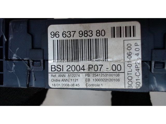 Блок BSI  Peugeot 207      9663798380   1.6