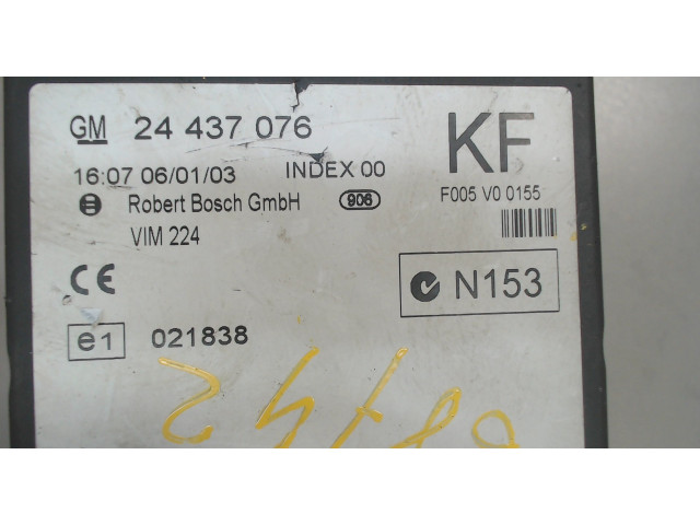 Блок комфорта  Opel Zafira A 1999-2005      24437076    