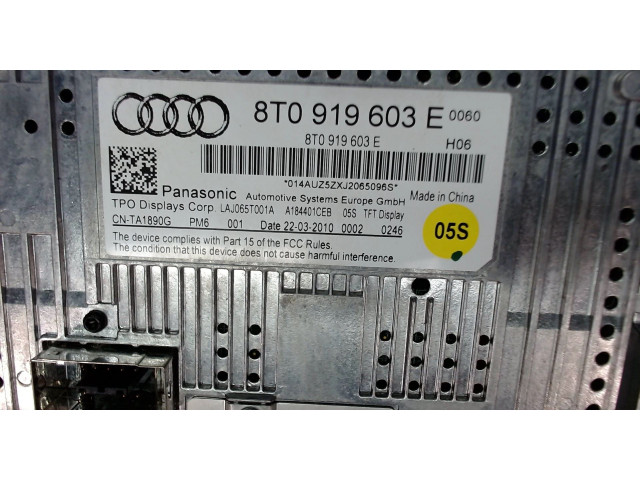Дисплей бортового компьютера  Audi Q5 2008-2017 8T0919603E, A184401CEB        
