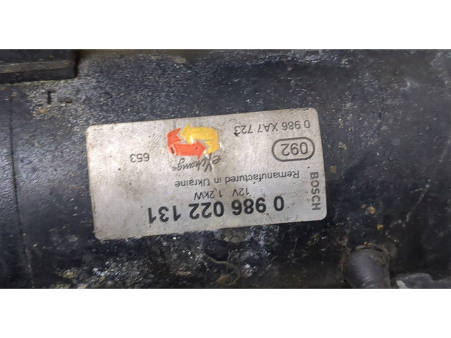 Стартер  Mazda 3 (BK) 2003-2009 1.6  0986022131   
