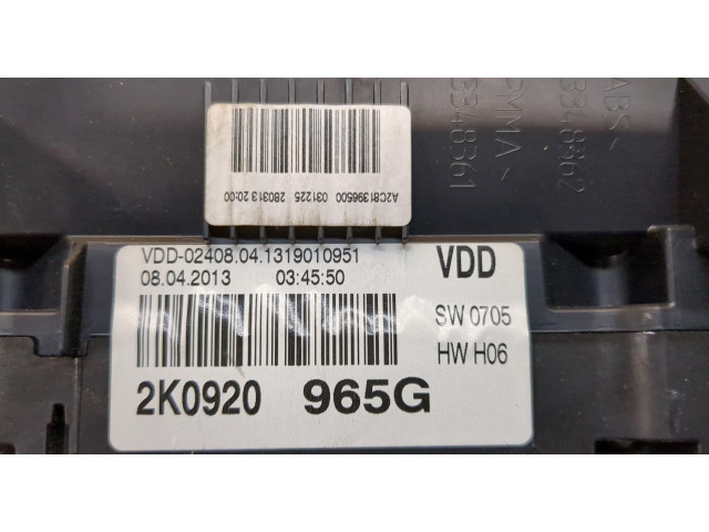 Панель приборов  Volkswagen Caddy 2010-2015       2K0920965G     