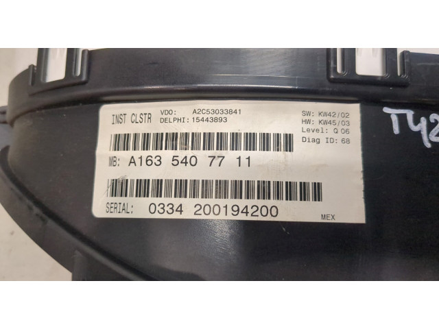 Панель приборов  Mercedes ML W163 1998-2004            
