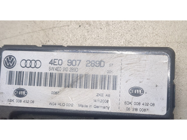 Блок комфорта  Audi A8 (D3) 2005-2007      4E0907289D  