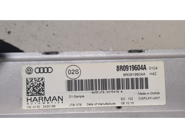 Дисплей бортового компьютера  Audi A4 (B8) 2011-2015 8R0919604A       