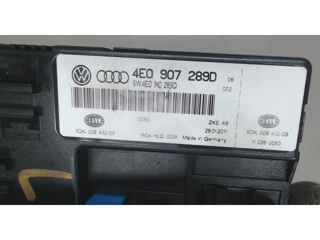 Блок комфорта  Audi A8 (D3) 2002-2005      4E0907289D    