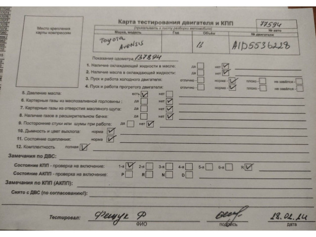 Фара передняя  Toyota Avensis 3 2009-2015 правая 