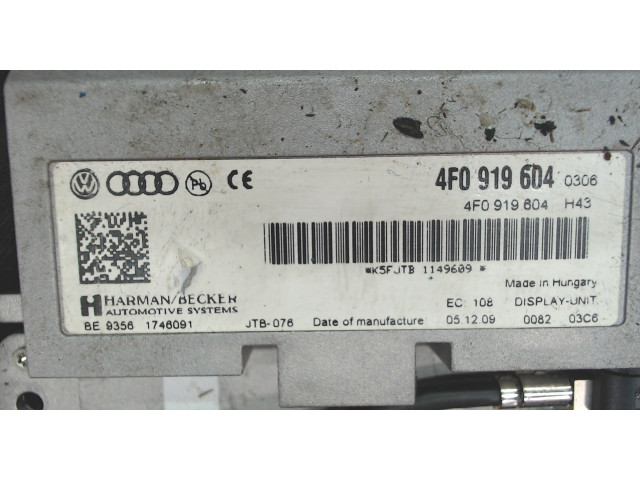 Дисплей бортового компьютера  Audi Q7 2009-2015 4F0919604        