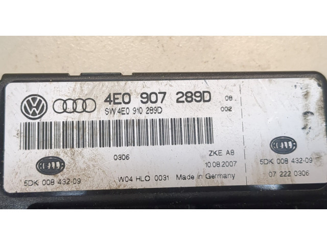 Блок комфорта  Audi A8 (D3) 2005-2007      4E0907289D    
