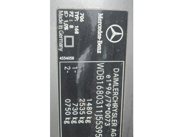 Диск тормозной  Mercedes A W168 1997-2004 1.6  передний           