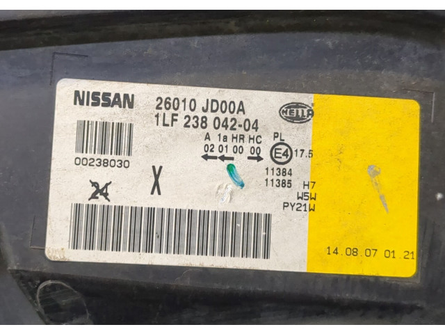 Фара передняя  Nissan Qashqai 2006-2013 правая 