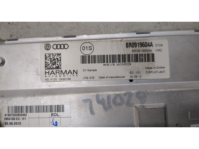 Дисплей бортового компьютера  Audi A4 (B8) 2011-2015 8R0919604A       
