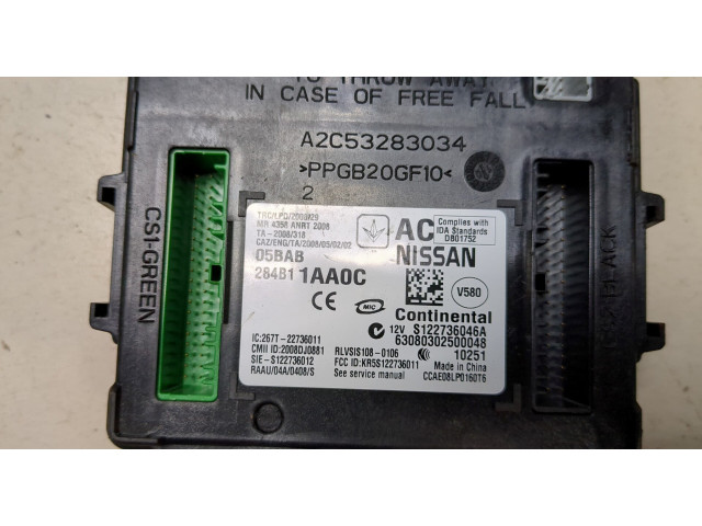 Блок комфорта  Nissan Murano 2008-2010      284B11AA0C, S122736046A   