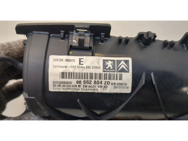 Дисплей бортового компьютера  Peugeot RCZ 2010-2015 96662804zd       