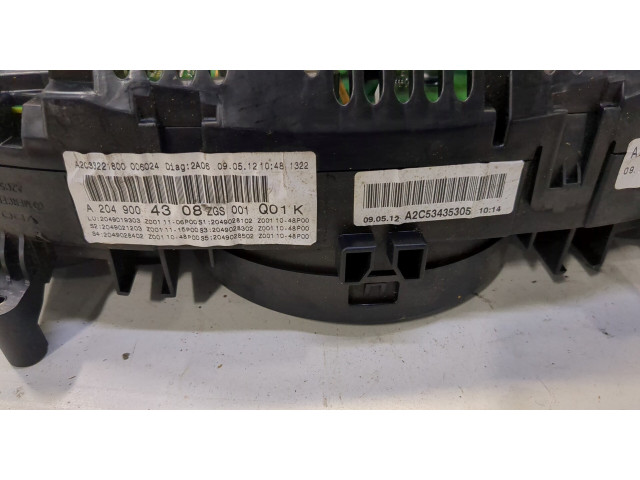 Панель приборов  Mercedes C W204 2007-2013       a2049004308     2.1  Дизель