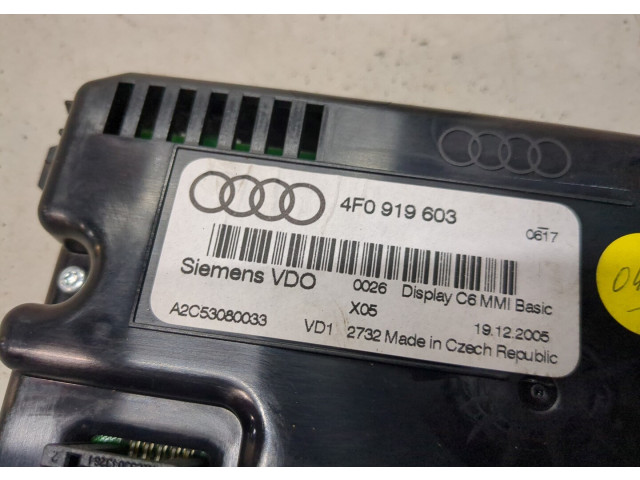 Дисплей бортового компьютера  Audi A6 (C6) 2005-2011 4F0919603         