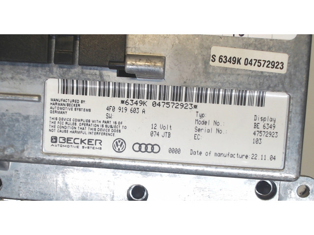 Дисплей мультимедиа  Audi A6 (C6) 2005-2011 4F0919603A         
